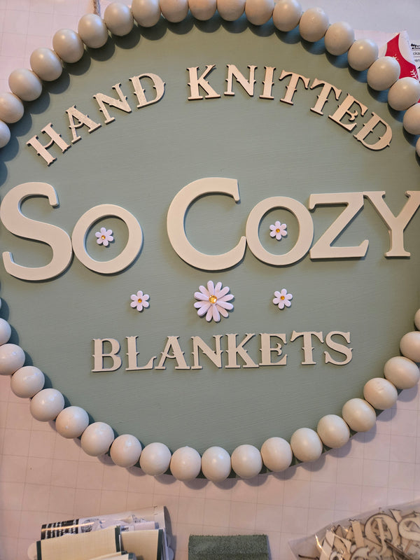 So Cozy hand knitted blankets. Com